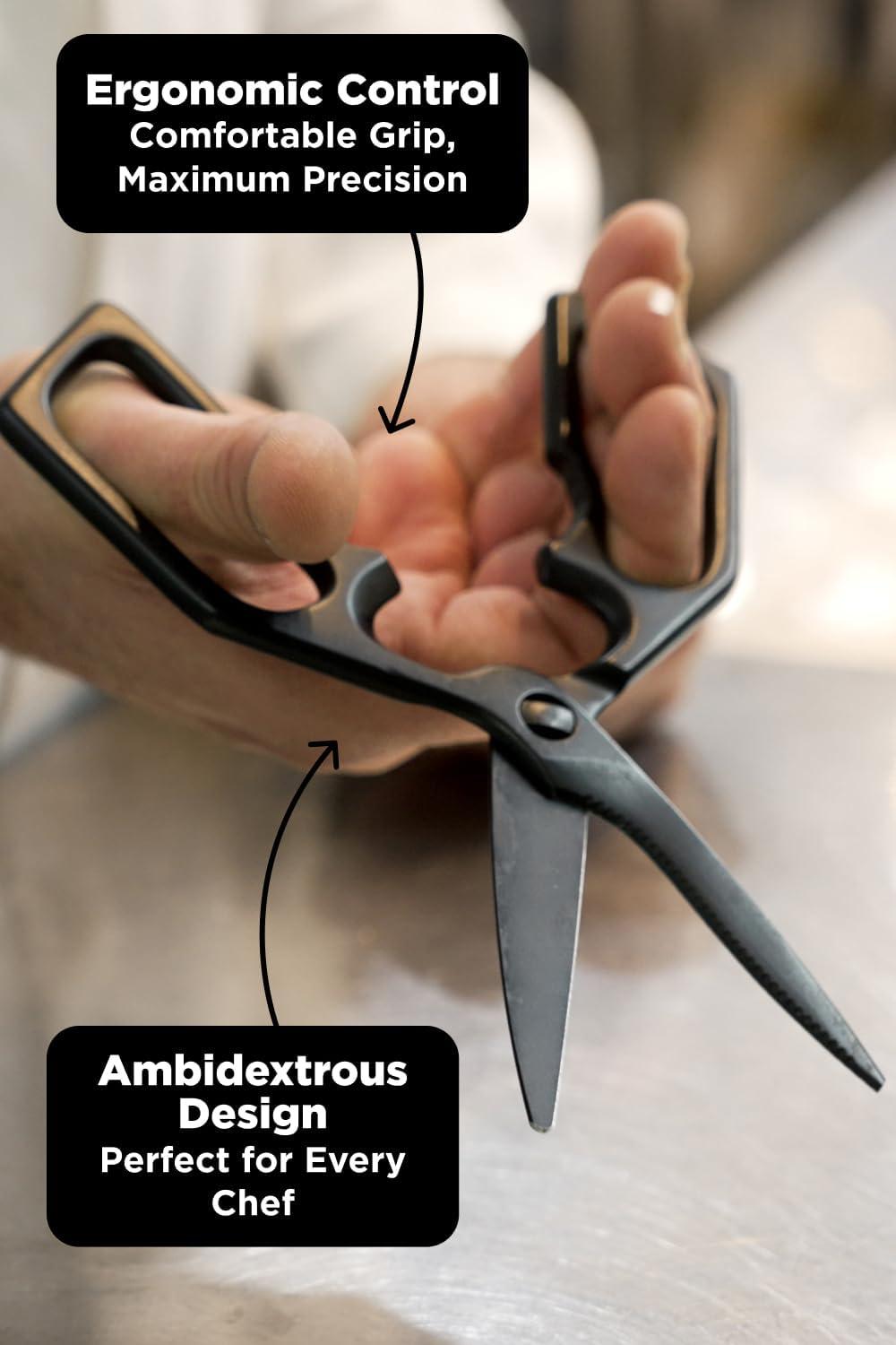 image:imageDalstrong Japanese Stainless Steel Ambidextrous Kitchen Scissors All Purpose Heavy Duty Detachable Sharp Blade Herbs Pizza Meat CuttingBlack
