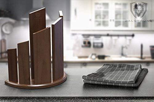 image:imageDalstrong Magnetic Knife Block Holds 12 Piece Dragon Spire Premium DoubleSided Walnut Block Holder and Stand Display Stand Professional Kitchen Set Cooking Set