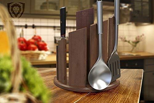 image:imageDalstrong Magnetic Knife Block Holds 12 Piece Dragon Spire Premium DoubleSided Walnut Block Holder and Stand Display Stand Professional Kitchen Set Cooking Set