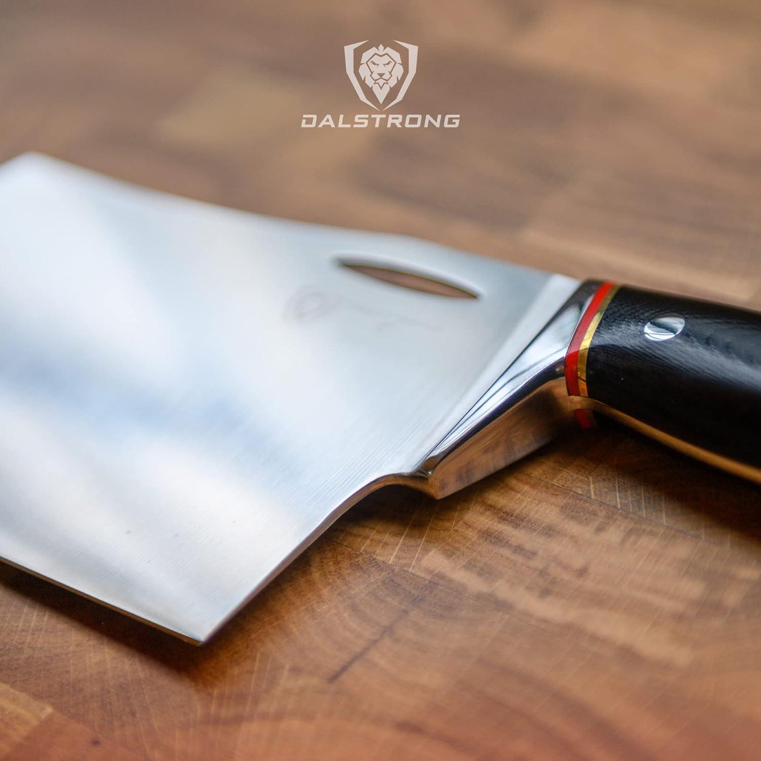 image:imageDalstrong Meat Cleaver Knife 7 inch Centurion Series Swedish 14C28N High Carbon Stainless Steel G10 Handle Razor Sharp Giftable Meat Cutting Knife wSheath