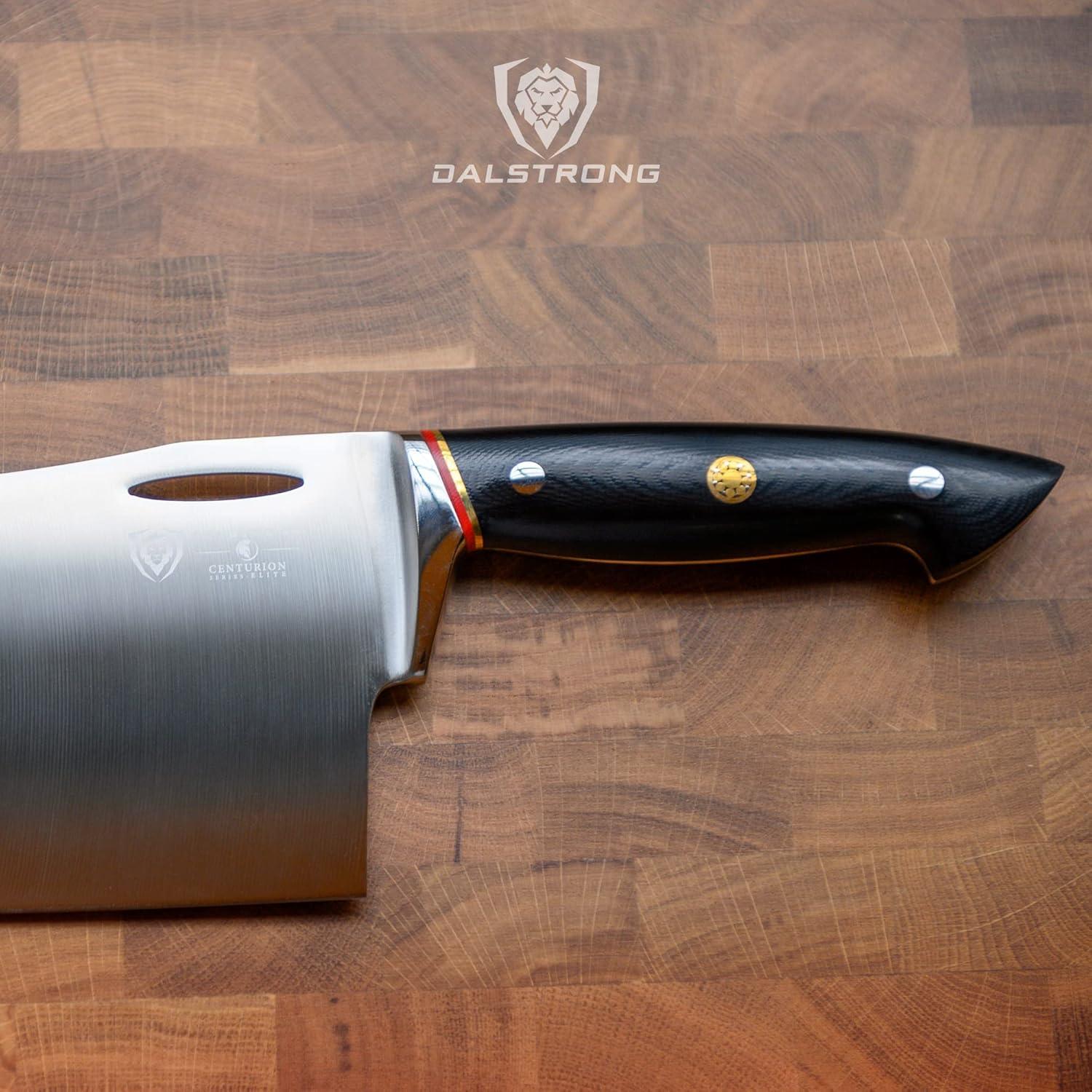 image:imageDalstrong Meat Cleaver Knife 7 inch Centurion Series Swedish 14C28N High Carbon Stainless Steel G10 Handle Razor Sharp Giftable Meat Cutting Knife wSheath