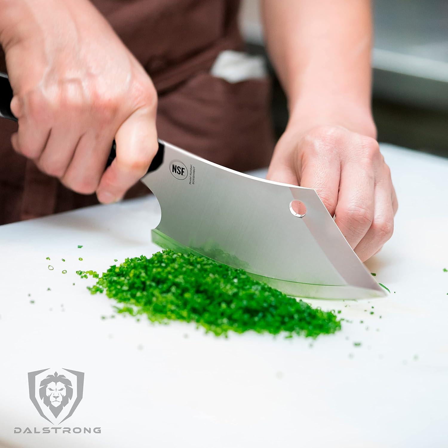 image:imageDalstrong Mini Rocking Cleaver Knife 65 inch Gladiator Series R 7CR17MOV High Carbon Steel Razor Sharp Kitchen Knife Black G10 Handle Meat Cleaver Vegetable Knife NSF Certified65 Rocking Cleaver