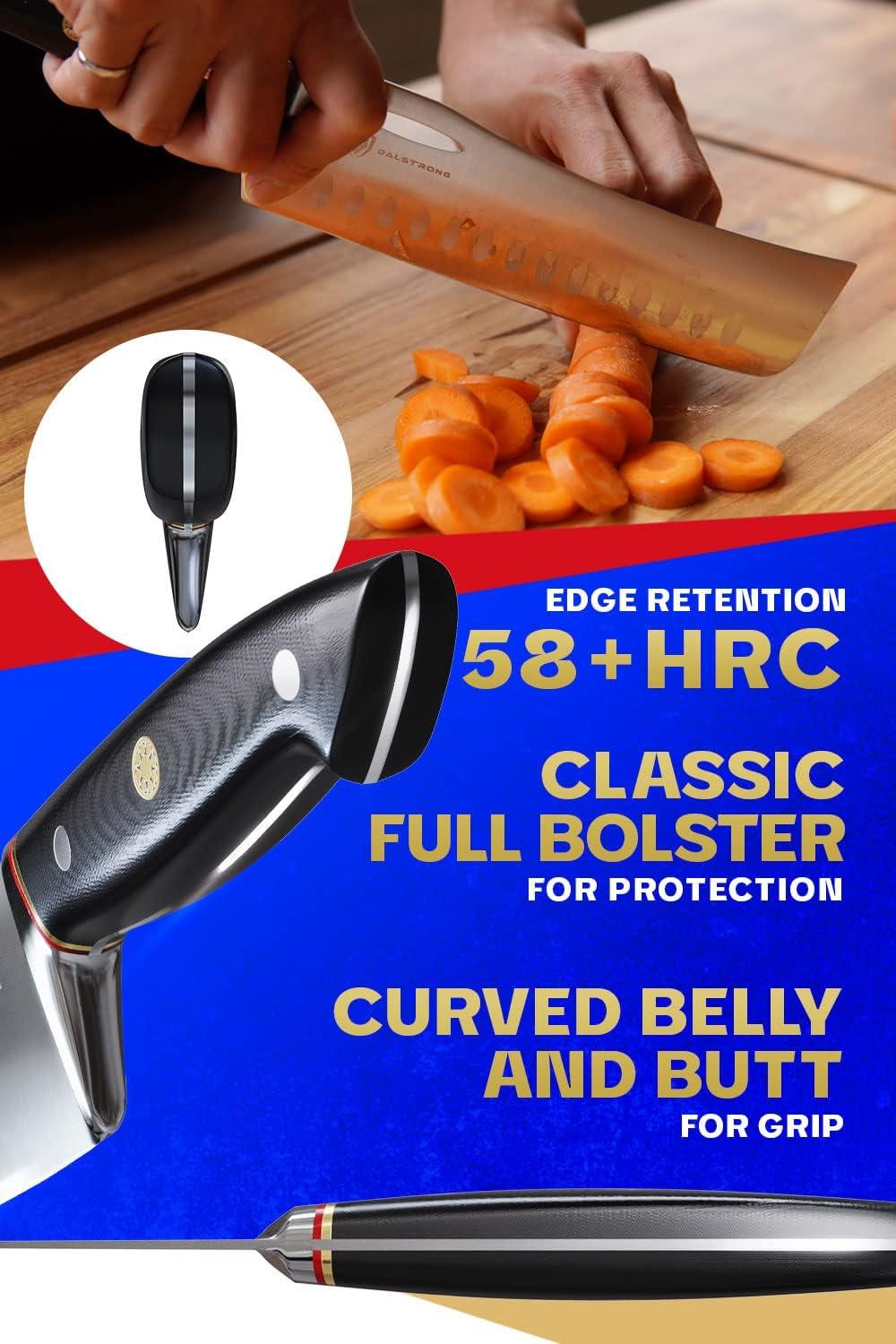 image:imageDalstrong Nakiri Knife 7 inch Centurion Series Premium Swedish High Carbon Stainless Steel G10 Handle Vegetable Knife Sheath Included