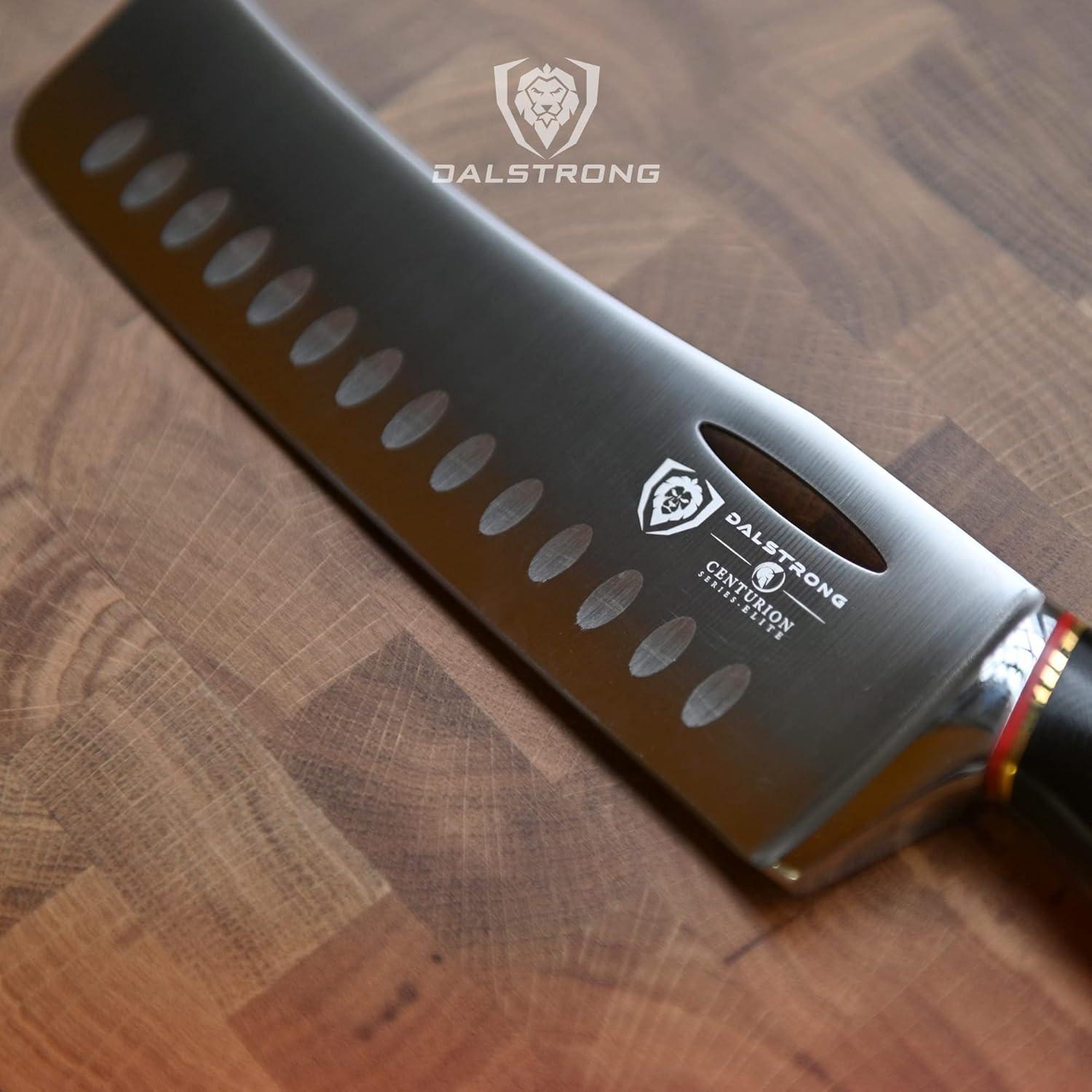 image:imageDalstrong Nakiri Knife 7 inch Centurion Series Premium Swedish High Carbon Stainless Steel G10 Handle Vegetable Knife Sheath Included