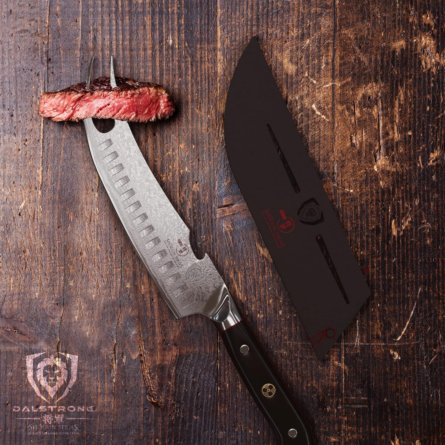 image:imageDalstrong Pitmaster BBQ amp Meat Knife 8 inch Shogun Series ELITE Forked Tip amp Bottle Opener Japanese AUS10V Super Steel Kitchen Knife G10 Handle Razor Sharp wSheath8