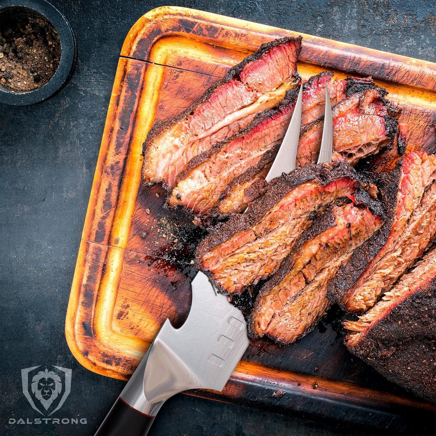 image:imageDalstrong Pitmaster BBQ amp Meat Knife 8 inch Shogun Series ELITE Forked Tip amp Bottle Opener Japanese AUS10V Super Steel Kitchen Knife G10 Handle Razor Sharp wSheath65
