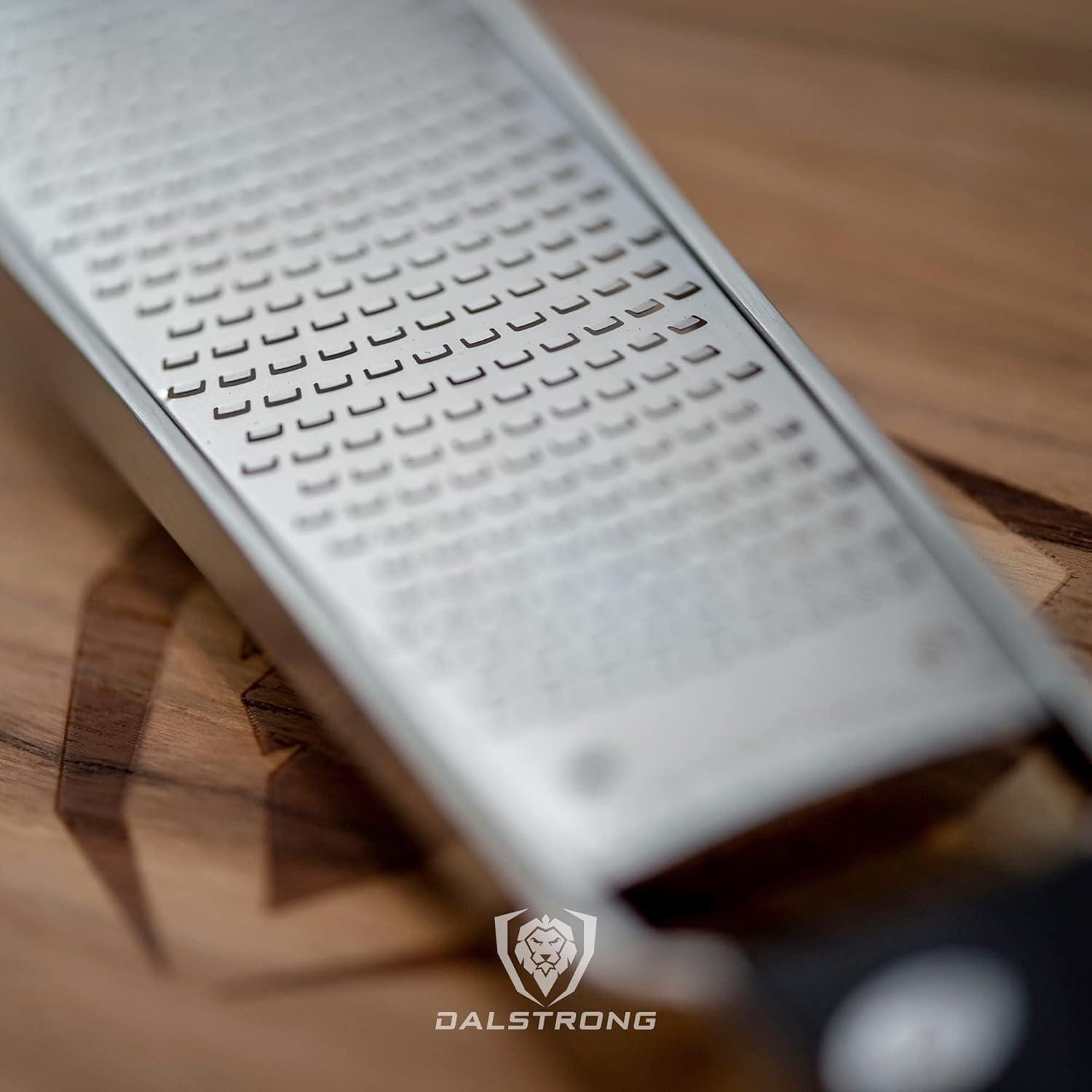image:imageDalstrong Professional Wide Cheese Grater Ribbon 304 Stainless Steel Blade G10 Handle Kitchen Shredder wBlade Cover MediumSoft Cheese Chocolate Citrus Root Vegetables NSF CertifiedZester