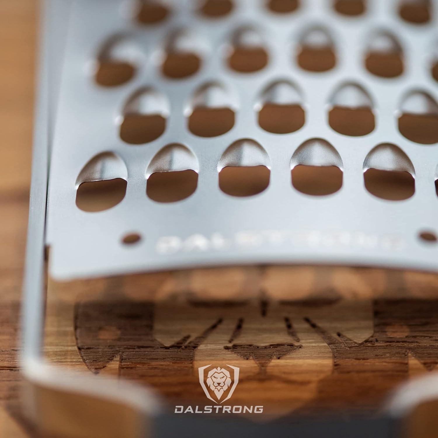 image:imageDalstrong Professional Wide Cheese Grater Ribbon 304 Stainless Steel Blade G10 Handle Kitchen Shredder wBlade Cover MediumSoft Cheese Chocolate Citrus Root Vegetables NSF CertifiedExtra Coarse