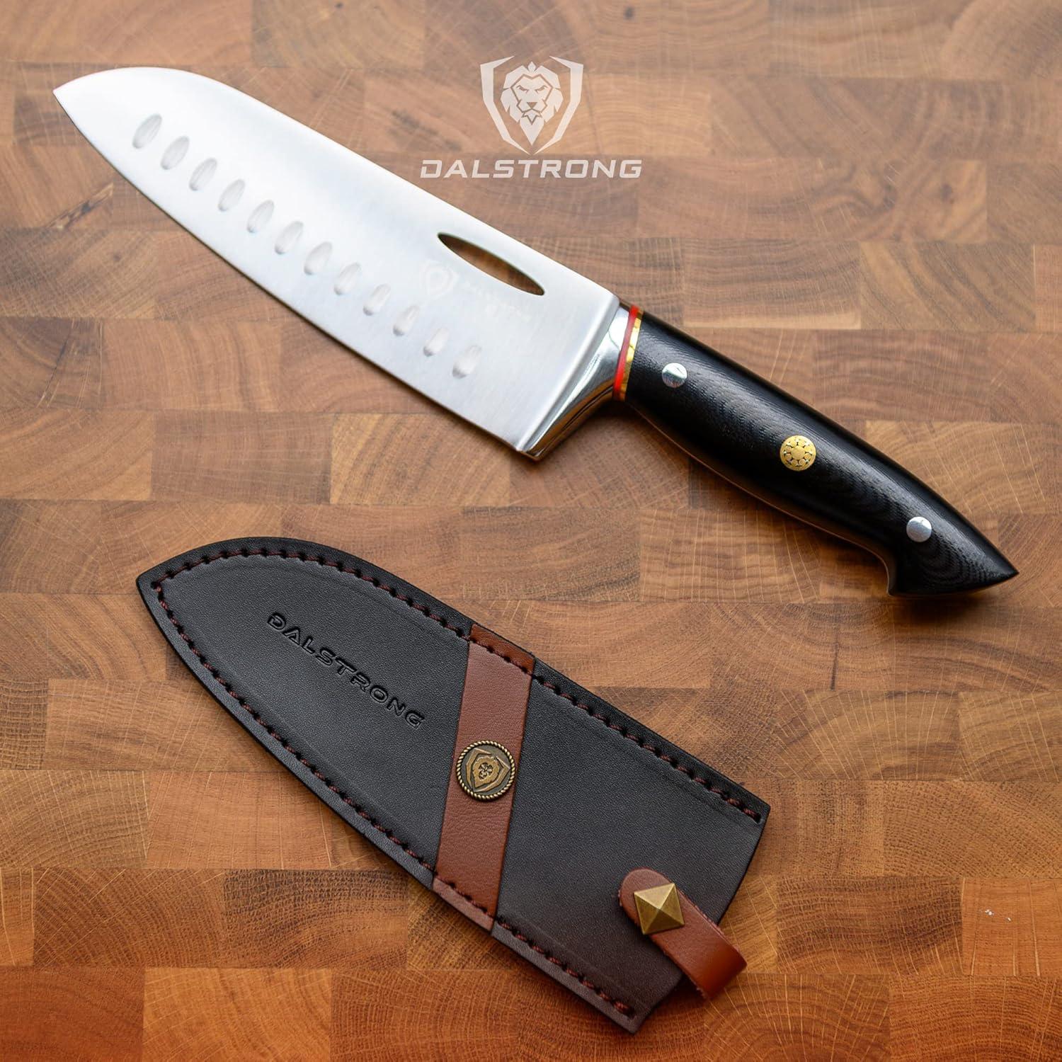 image:imageDalstrong Santoku Knife 7 inch Centurion Series Premium Swedish 14C28N High Carbon Stainless Steel G10 Handle Kitchen Knife Razor Sharp Vegetable Knife Cooking Asian Knife Sheath