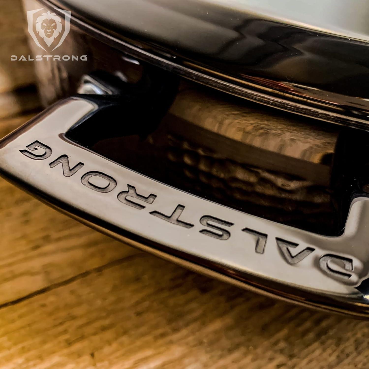 image:imageDalstrong Saute Frypan 12 inch The Avalon Series 5Ply Copper Core Hammered Finish Cooking Pan 51 Quart Premium Black Kitchen Cookware Omelet Beef Egg Pan wLid amp Pot Protector
