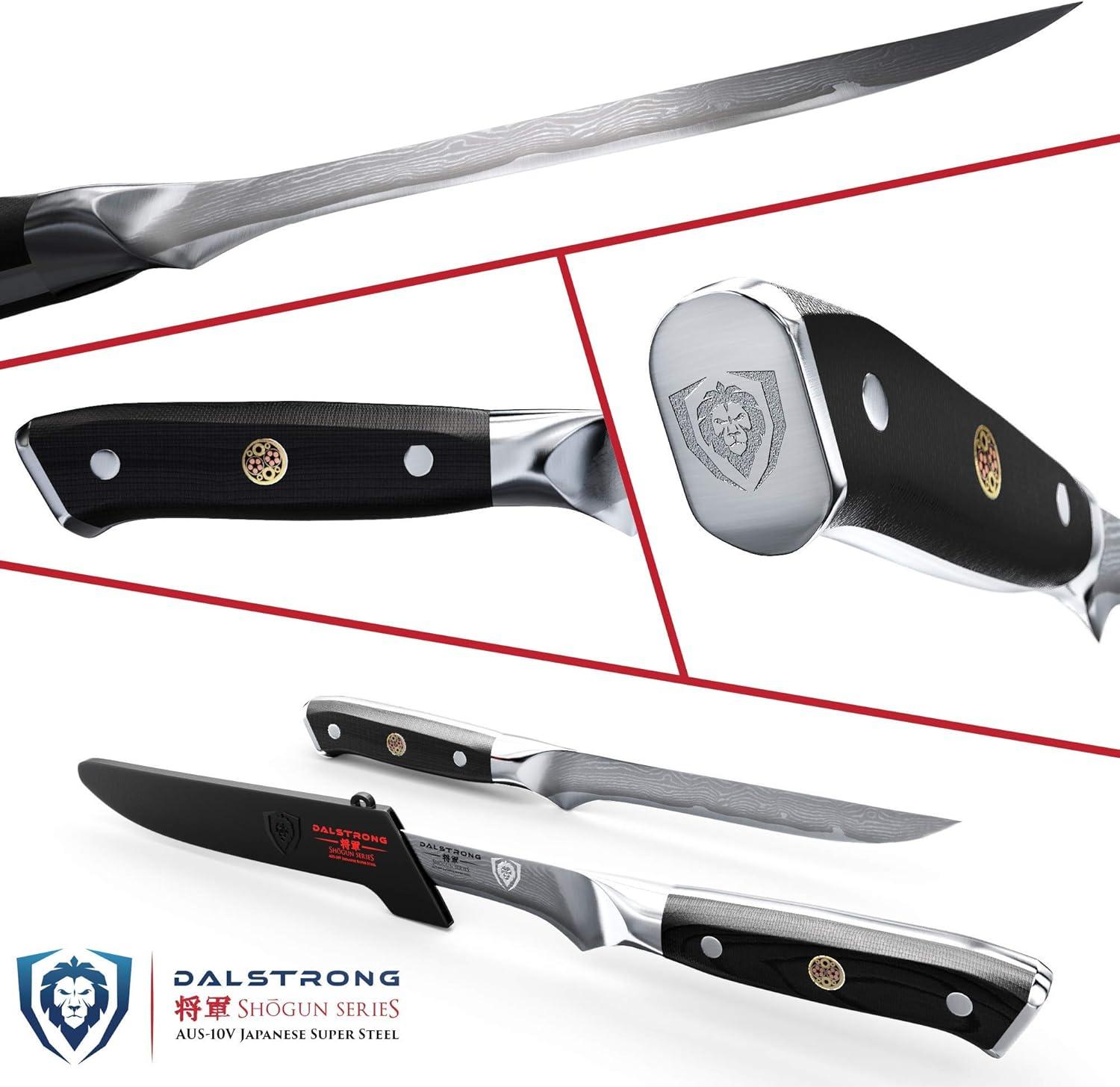image:imageDalstrong Shogun Series 12 Slicing amp Carving Knife Granton Edge Bundled with the Shogun Series 6 Boning Knife Gift Set Japanese AUS10V BBQ Knife Bundle