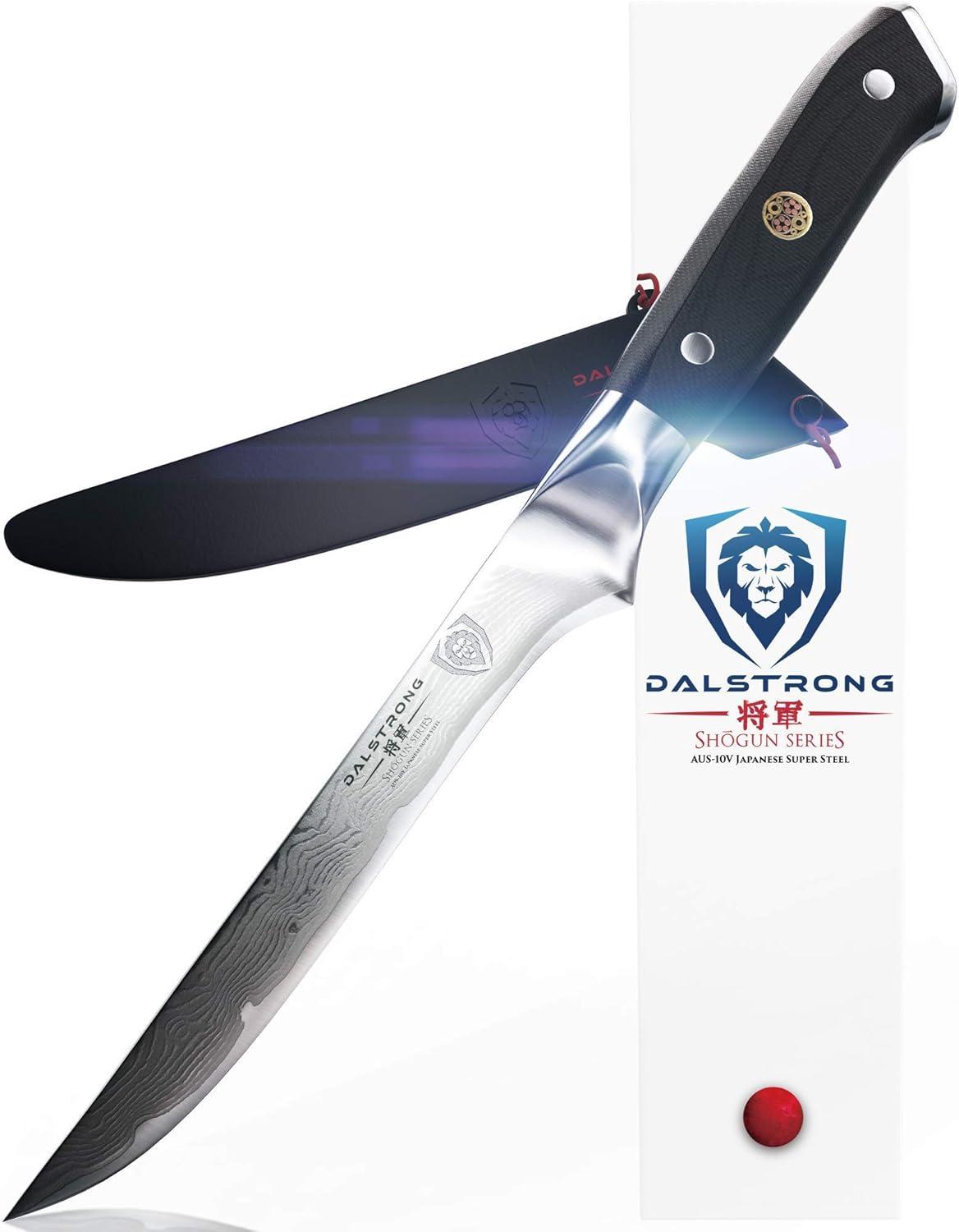 image:imageDalstrong Shogun Series 12 Slicing amp Carving Knife Granton Edge Bundled with the Shogun Series 6 Boning Knife Gift Set Japanese AUS10V BBQ Knife Bundle