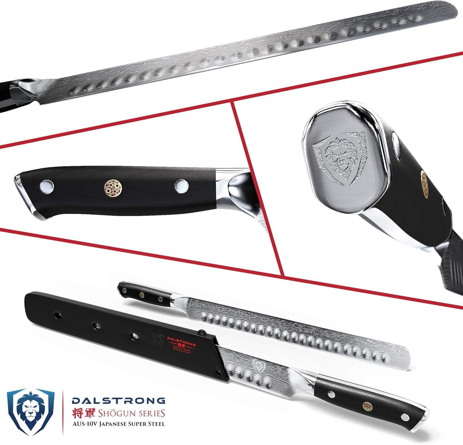 image:imageDalstrong Shogun Series 12 Slicing amp Carving Knife Granton Edge Bundled with the Shogun Series 6 Boning Knife Gift Set Japanese AUS10V BBQ Knife Bundle