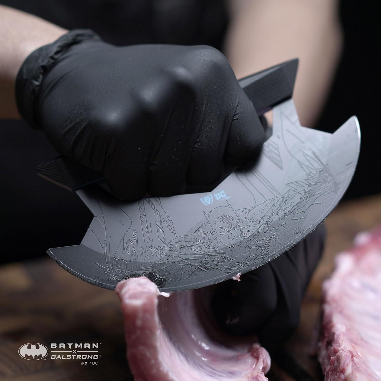 image:imageDalstrong Ulu Knife 7 inch BATMAN Shadow Black Edition High Carbon 7Cr17MoV Steel Black Titanium Kitchen Knife Rocking Mincing Slicing Meat amp Herb Knife G10 Handle Sheath