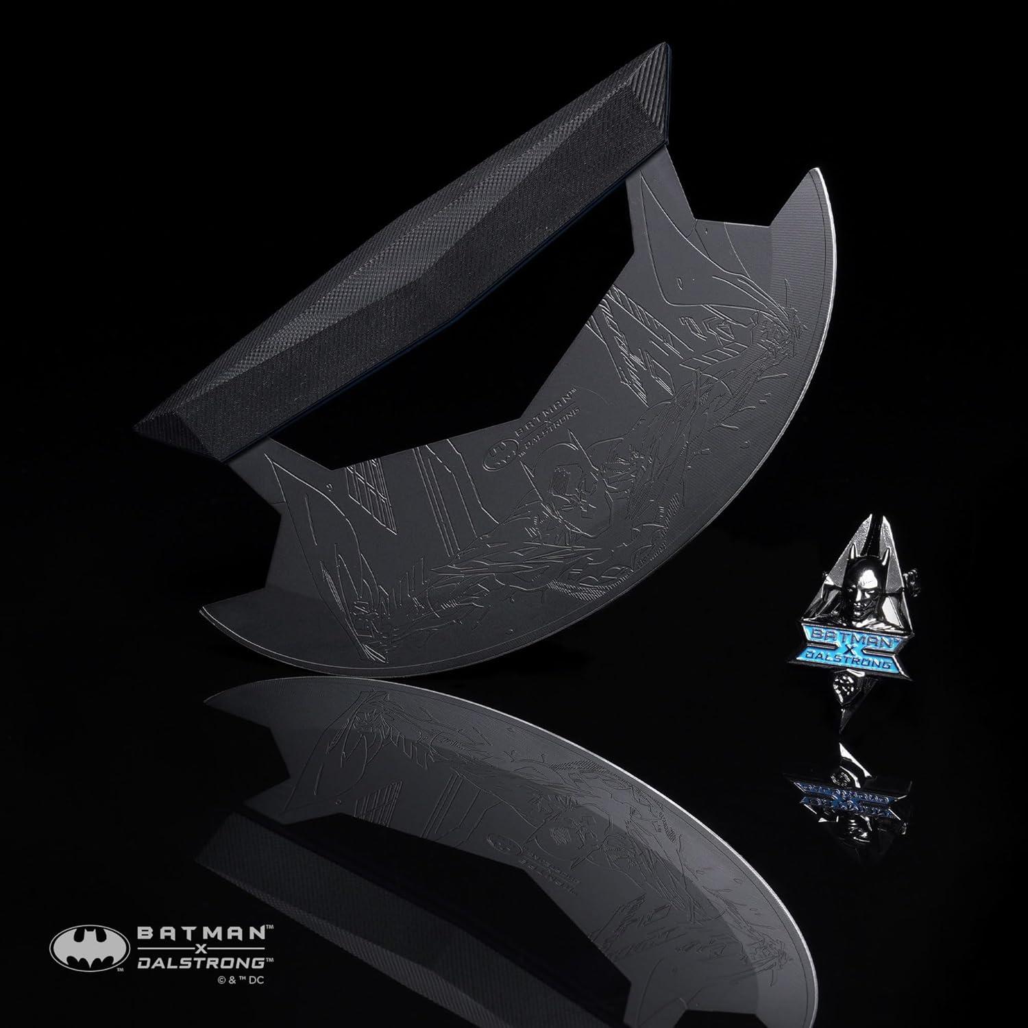 image:imageDalstrong Ulu Knife 7 inch BATMAN Shadow Black Edition High Carbon 7Cr17MoV Steel Black Titanium Kitchen Knife Rocking Mincing Slicing Meat amp Herb Knife G10 Handle Sheath
