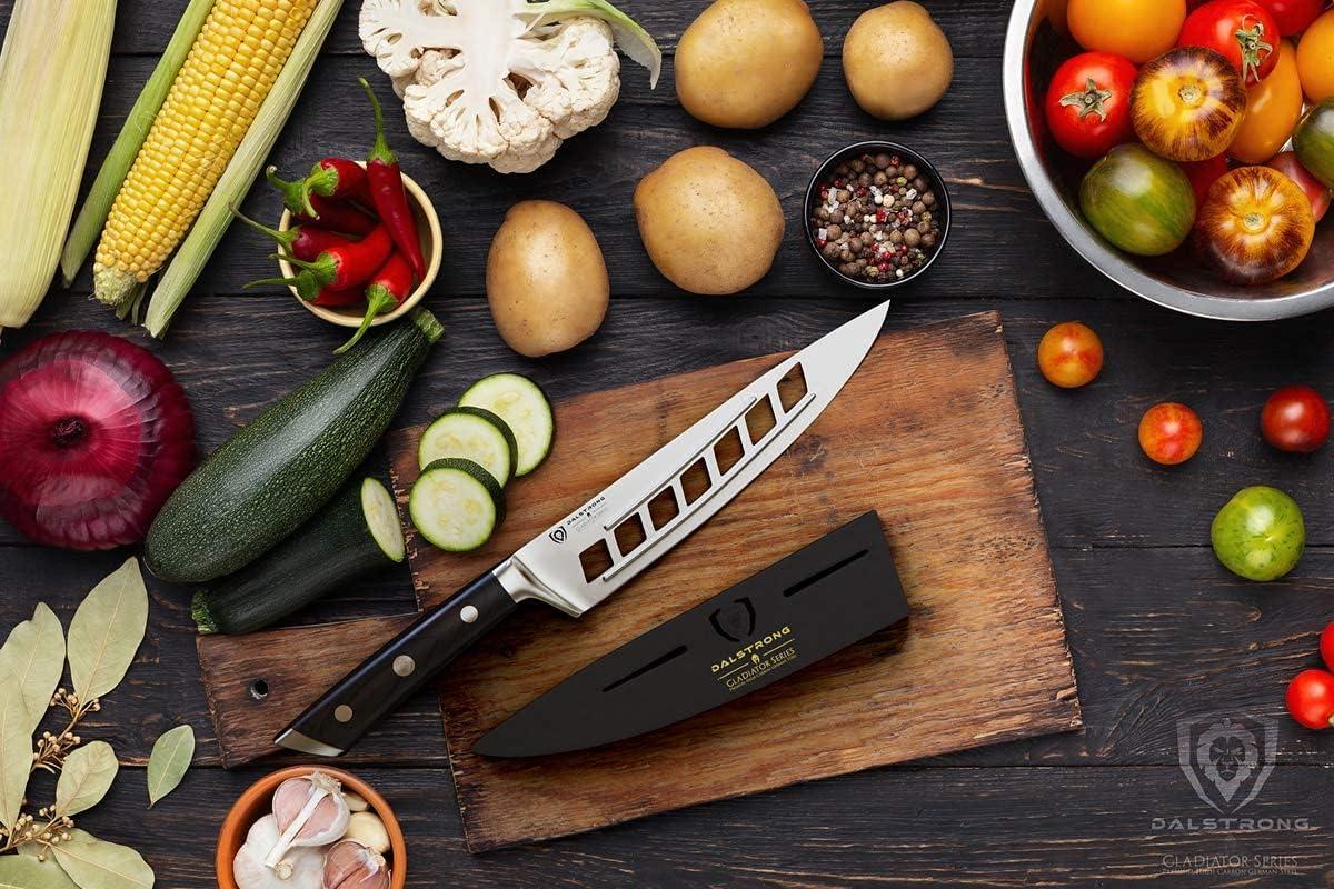 image:imageDalstrong Vegetable 8 Chef Knife Gladiator Series Elite Forged High Carbon German Steel Full Tang Black G10 Handle wSheath Cover Kitchen Cooking Knife NSF Certified