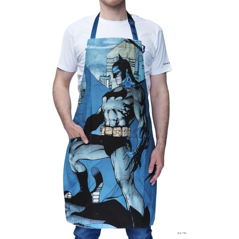 image:imageDalstrong Chefs Apron Batman Edition Premium 100 Breathable Cotton 2x Deep Chest Pockets Neck amp Waist StrapBlue