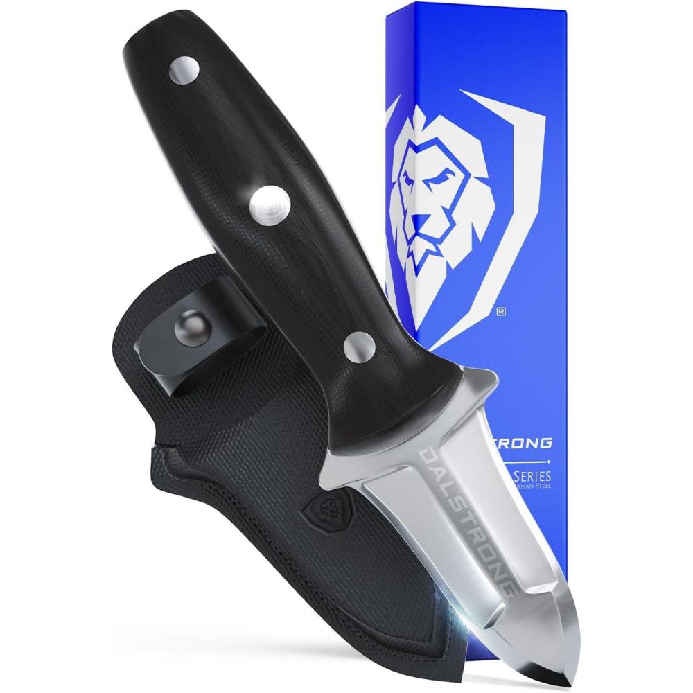 image:imageDalstrong Clam Oyster Knife 3 Shellfish amp Oyster Shucker Clamp Knife Gladiator Series Elite Forged HC German Steel Crab Eating Utensils G10 Handle WSheath NSF Certified3 inch Boston Oyster Knife