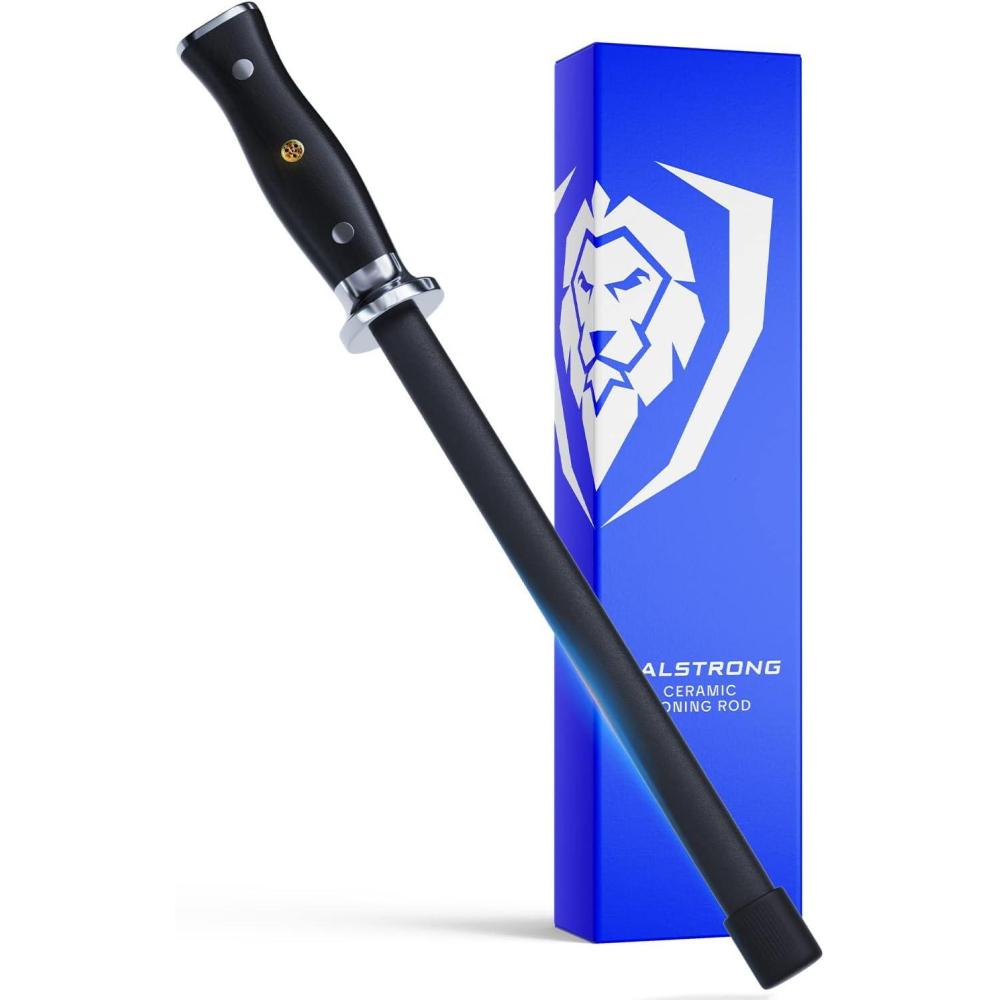 image:imageDalstrong Honing Rod 10 inch G10 Handle Stainless Steel Core ScratchFree Ceramic Coating Kitchen Knife Sharpener Chef Knife Polish Professional Honing Steel Sharpening Rod