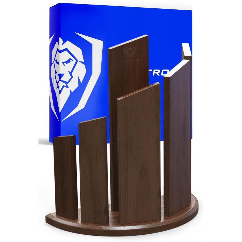 image:imageDalstrong Magnetic Knife Block  Holds 12 Piece  Dragon Spire  Premium DoubleSided Walnut Block Holder and Stand  Display Stand  Professional Kitchen Set  Cooking Set