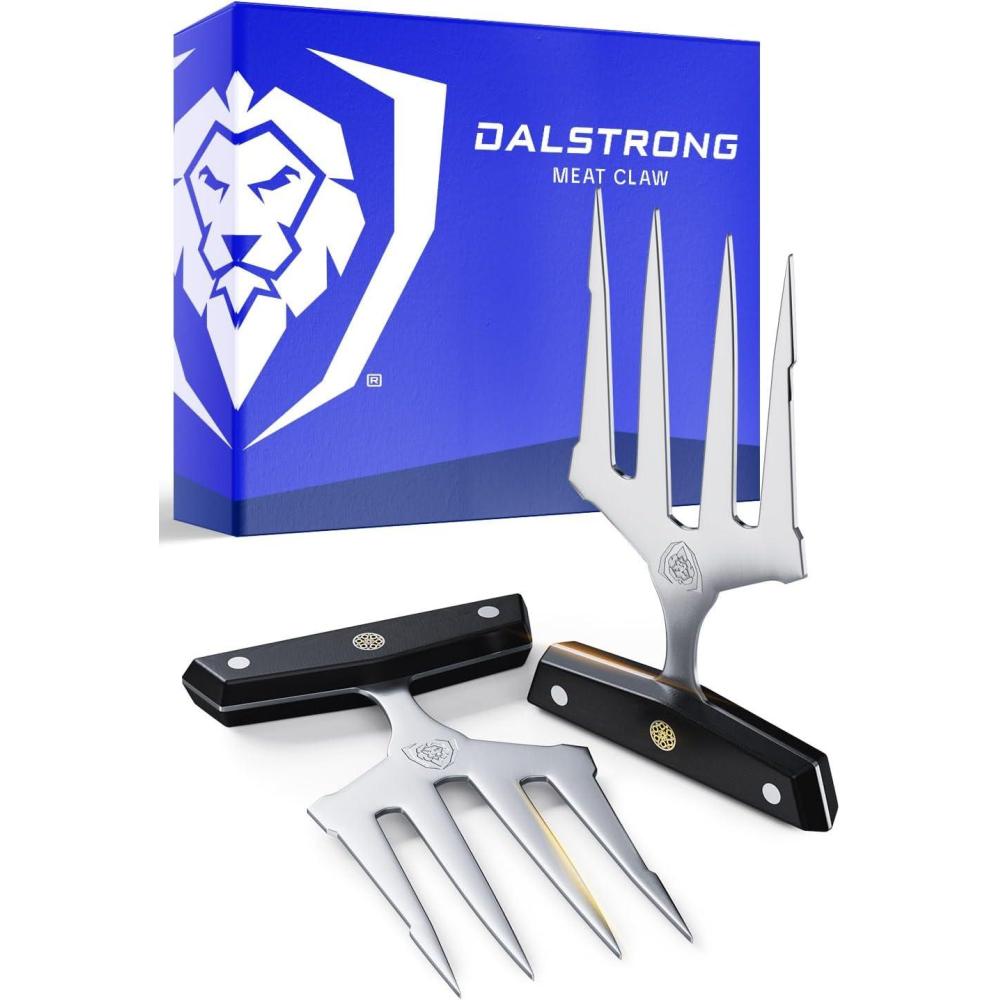 image:imageDalstrong Meat Shredding Claws MultiUse Shredding Tool Lifting Pulling Handling Utensils x2 Premium HC Stainless Steel G10 Hanlde BBQ Meats Brisket amp More