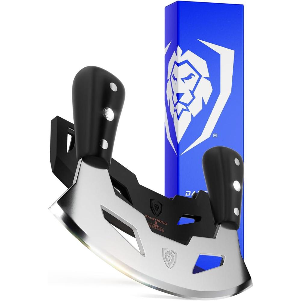 image:imageDalstrong Mezzaluna 85 inch Blade Gladiator Series Rocking amp Mincing Produce Knife Black ABS Handle