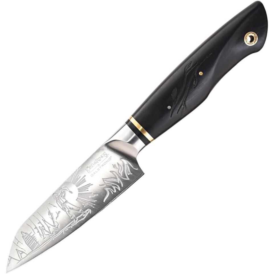 image:imageDalstrong Paring Knife  4 inch  Lord of the Rings Edition  Official Licensed Collection  Hobbits  Premium German X50CRMOV15 Steel  Ebony Wood Handle  Leather Sheath4 Paring Knife