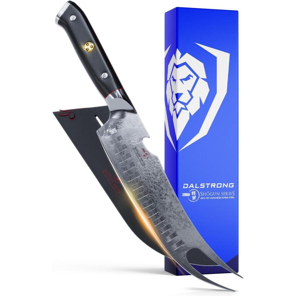 image:imageDalstrong Pitmaster BBQ amp Meat Knife 8 inch Shogun Series ELITE Forked Tip amp Bottle Opener Japanese AUS10V Super Steel Kitchen Knife G10 Handle Razor Sharp wSheath8