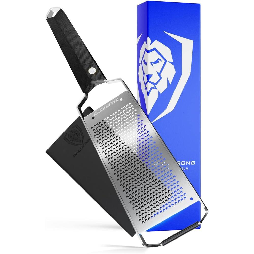 image:imageDalstrong Professional Wide Cheese Grater Ribbon 304 Stainless Steel Blade G10 Handle Kitchen Shredder wBlade Cover MediumSoft Cheese Chocolate Citrus Root Vegetables NSF CertifiedFine