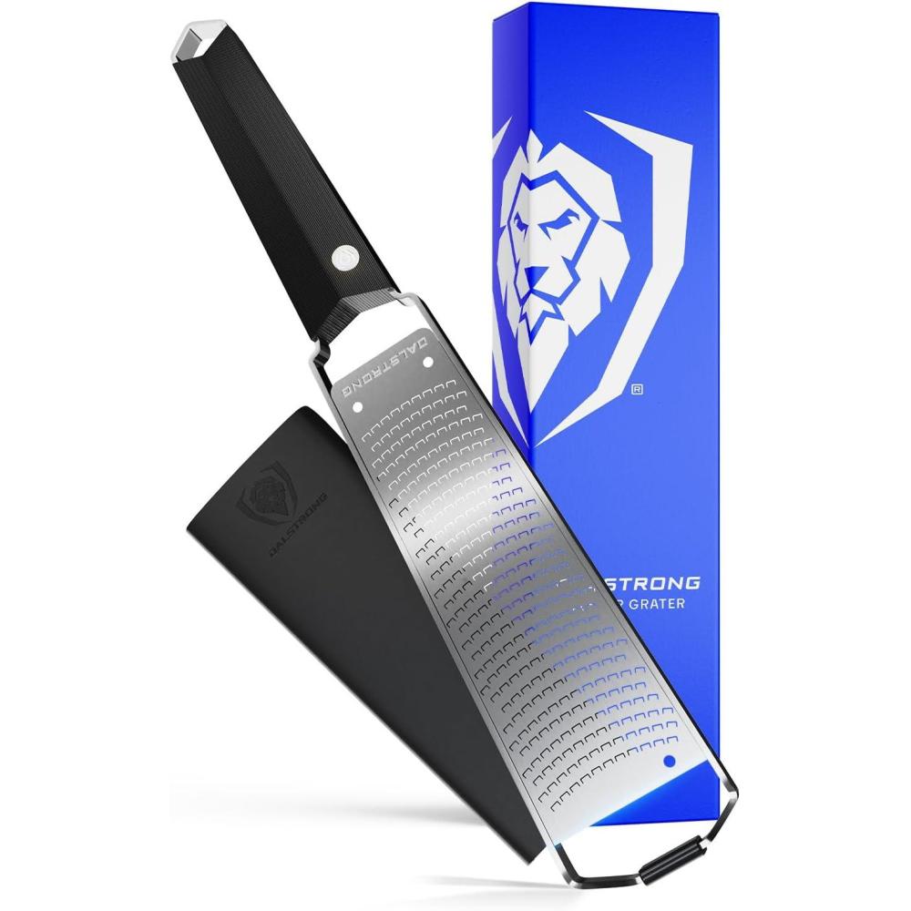 image:imageDalstrong Professional Wide Cheese Grater Ribbon 304 Stainless Steel Blade G10 Handle Kitchen Shredder wBlade Cover MediumSoft Cheese Chocolate Citrus Root Vegetables NSF CertifiedZester
