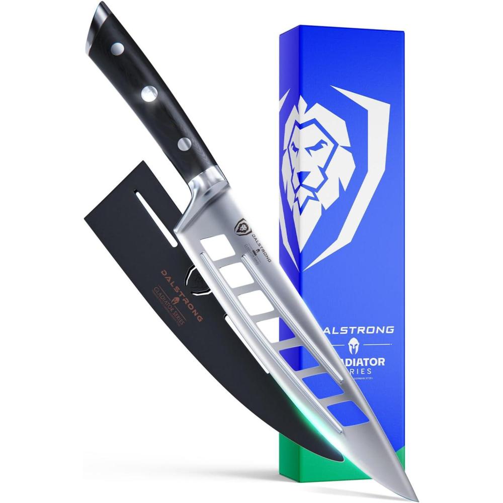 image:imageDalstrong Vegetable 8 Chef Knife Gladiator Series Elite Forged High Carbon German Steel Full Tang Black G10 Handle wSheath Cover Kitchen Cooking Knife NSF Certified