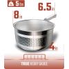 DALSTRONG 3 QT Stock Pot – The Avalon Series – 5-Ply Copper Core – Hammered Finish – Silver – w/Lid