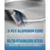 DALSTRONG 3 QT Stock Pot – The Oberon Series – 3-Ply Aluminum Core Cookware – Silver – w/Lid & Pot Protector(3 QT)