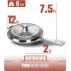 DALSTRONG Frying Pan Skillet – 12 inch – The Avalon Series – 5-Ply Copper Core – Hammered Finish Cooking Pan – 3 Quart – Premium Silver Kitchen Cookware – Omelet, Beef, Egg Pan – w/Lid & Pot Protector