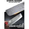 DALSTRONG Usuba Knife – 7 inch – Ronin Series – Single Bevel Blade – Japanese AUS-10V Damascus Steel – Red Rosewood Handle Kitchen Knife Sushi – Asian Vegetable Knife – w/Sheath