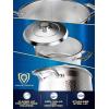 Dalstrong 12-Piece Premium Kitchen Cookware Set – The Avalon Series – 5-Ply Copper Core – Hammered Finish Pots and Pans Set – Silver – Cooking Set – w/Lid & Pot Protector