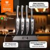 Dalstrong 4 Piece Steak Knife Set – 4.5″ – KISS™ Edition Official License – Magnetic Wood & Metal Block Display – Serrated Knives – Meat, Dinner Set – German X50CRMOV15 Stainless Steel – Collector Pin