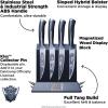 Dalstrong 4 Piece Steak Knife Set – 4.5″ – KISS™ Edition Official License – Magnetic Wood & Metal Block Display – Serrated Knives – Meat, Dinner Set – German X50CRMOV15 Stainless Steel – Collector Pin