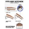 Dalstrong 8-Piece Kitchen Knife Set Block – High Carbon German Steel Full Tang – Acacia Wood Knife Block Set – White Handles ABS Gladiator Series – Professional NSF Knives set for Kitchen Cuchillos(Black)