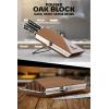Dalstrong 8-Piece Kitchen Knife Set Block – High Carbon German Steel Full Tang – Acacia Wood Knife Block Set – White Handles ABS Gladiator Series – Professional NSF Knives set for Kitchen Cuchillos(Black)