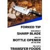 Dalstrong BBQ Pitmaster Meat Knife – 8 inch – Gladiator Series Elite – Forged High Carbon German Steel – Forked Tip & Bottle Opener – G10 Handle – Slicing Kitchen Knife – NSF Certified(6.5″)