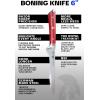 Dalstrong Boning Knife – 6 inch – Gladiator Series Elite – Forged German High-Carbon Steel Kitchen Knife – Razor Sharp – Black G10 Handle – w/Sheath – NSF Certified(Red ABS Handle)