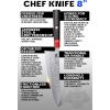 Dalstrong Chef Knife – 8 inch – Ronin Series – Double Bevel Blade Razor Sharp – Japanese AUS-10V Super Steel – Damascus Chef’s Knife – G10 Handle Kitchen Knife – Black Acacia Wood Sheath