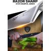 Dalstrong Chef Knife – 8 inch Blade – Forged HC German Steel Chef’s Knife – Full Tang – Black G10 Handle – Gladiator Series ELITE – Razor Sharp Kitchen – Professional – Sheath – NSF Certified(Smoke Grey)