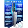Dalstrong Chef Knife – 8.5 inch – Quantum 1 Series – Ultra-Sharp – American Forged BD1N-VX Hyper Steel – Carbon Fibre G10 Hybrid Handle – Premium Kitchen Knife – Leather Sheath