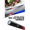 Dalstrong Chef Knife – 9.5 inch – Ronin Series – Double Bevel Blade Razor Sharp – Japanese AUS-10V Super Steel – Damascus Chef’s Knife – G10 Handle Kitchen Knife – Black Acacia Wood Sheath