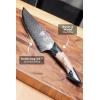 Dalstrong Chef Knife Professional- 8”-Scorpion Series – Venom Edition – Japanese Steel Chef Knife – Spiral Sandstorm Blade Pattern – Black Honeycomb Resin Handle – w/Chef Knife Leather Sheath(9.5″ Chef Knife)