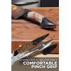 Dalstrong Chef Knife Professional- 8”-Scorpion Series – Venom Edition – Japanese Steel Chef Knife – Spiral Sandstorm Blade Pattern – Black Honeycomb Resin Handle – w/Chef Knife Leather Sheath(9.5″ Chef Knife)