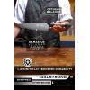 Dalstrong Chef Knife Professional- 8”-Scorpion Series – Venom Edition – Japanese Steel Chef Knife – Spiral Sandstorm Blade Pattern – Black Honeycomb Resin Handle – w/Chef Knife Leather Sheath(8″ Chef Knife)