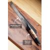 Dalstrong Chef Knife Professional- 8”-Scorpion Series – Venom Edition – Japanese Steel Chef Knife – Spiral Sandstorm Blade Pattern – Black Honeycomb Resin Handle – w/Chef Knife Leather Sheath(11″ Slicing Knife)